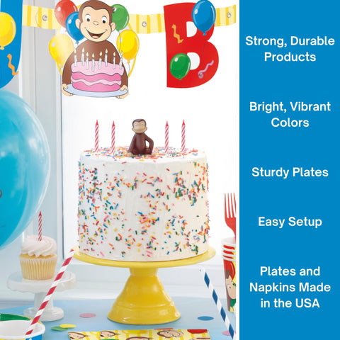 Unique Curious George banner to highlight the theme