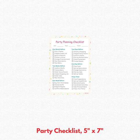 Unique Curious George checklist to organize party setup efficiently