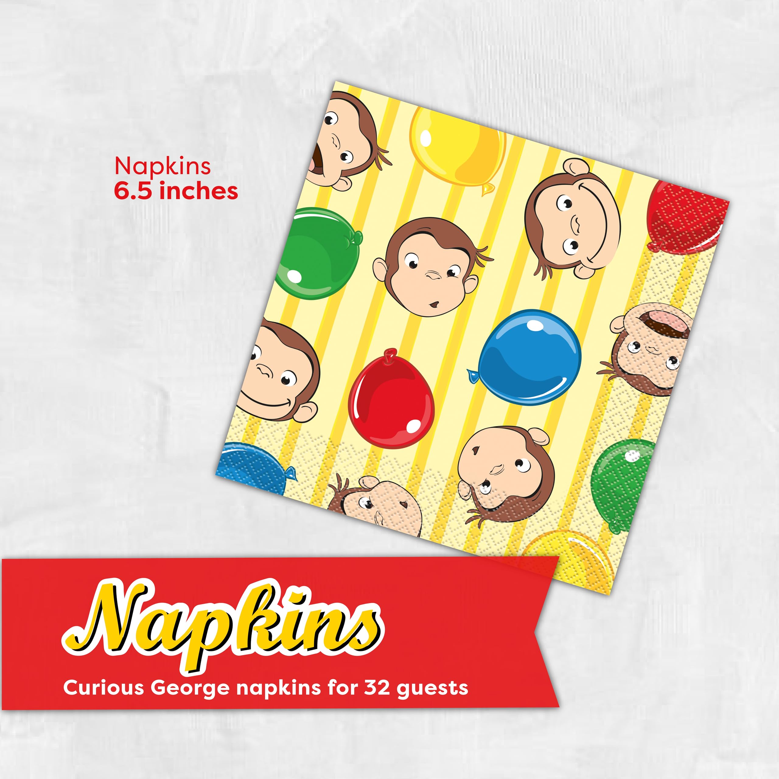 Officially licensed Curious George design ensures authentic branding.