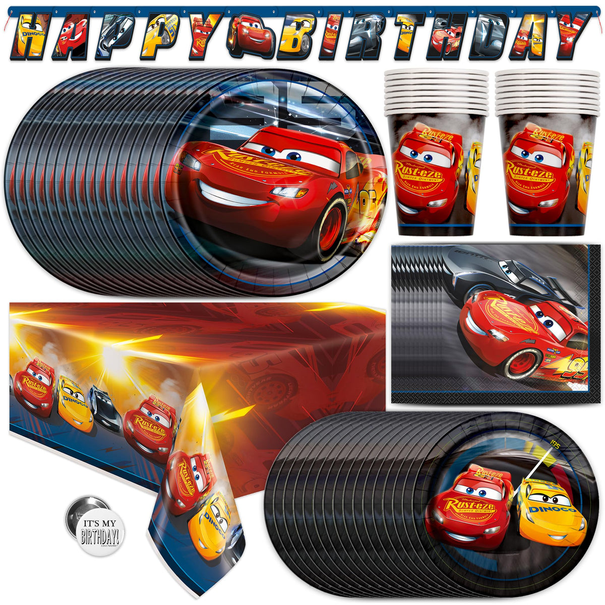 Unique Disney Cars banner boosts party energy and photo opportunities
