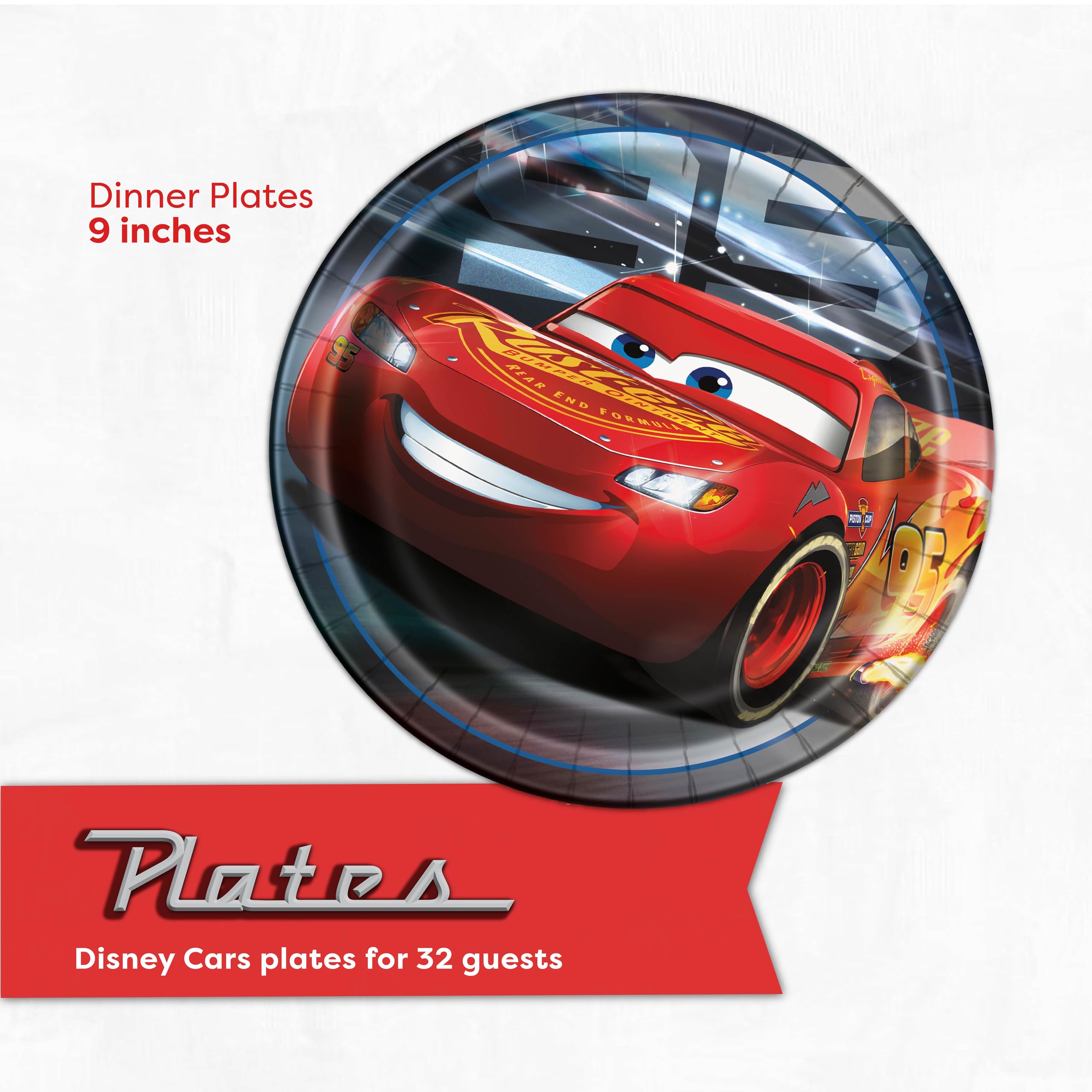 Unique Cars napkins 32-pack for quick cleanup and display.