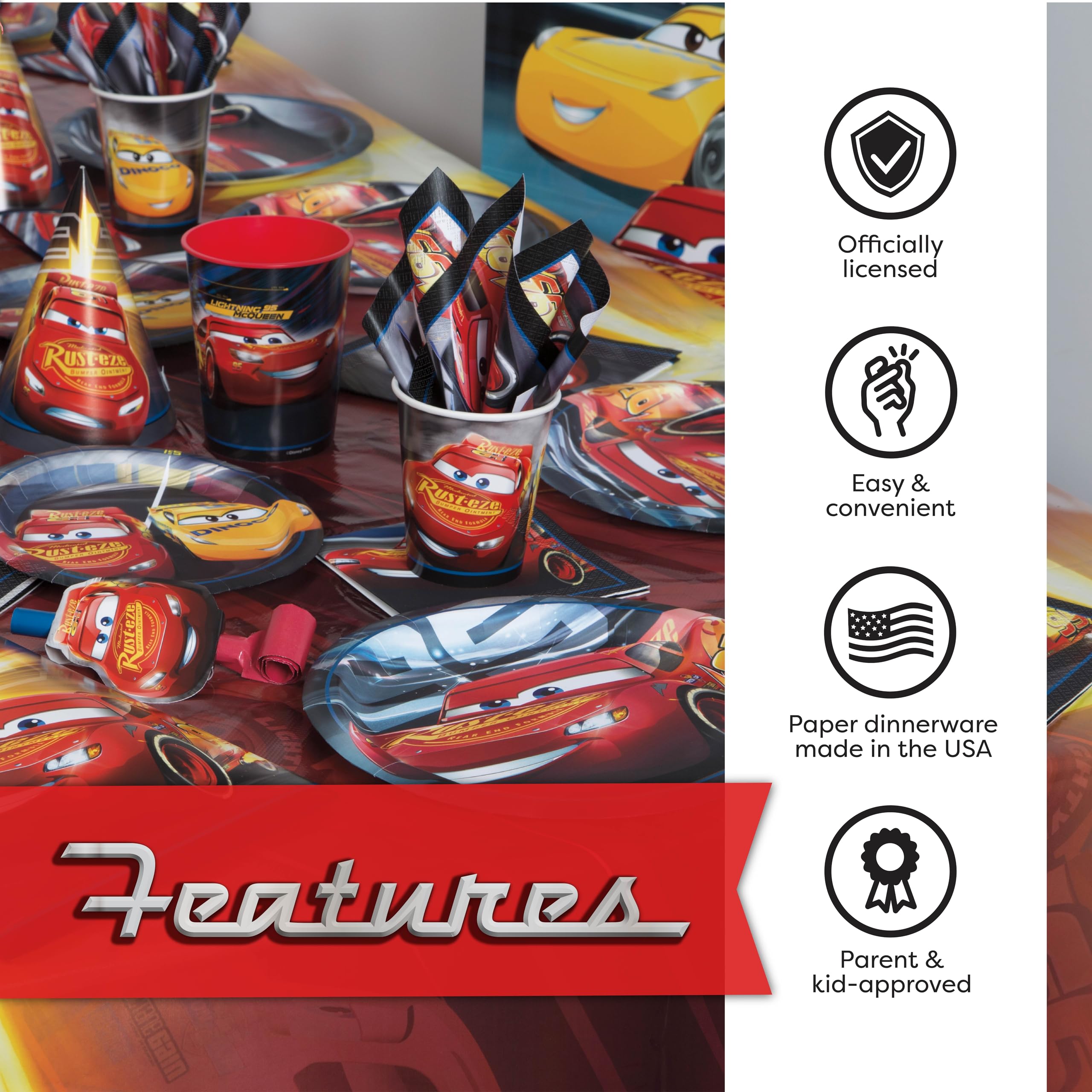 Unique Disney Cars paper cups reduce mess during celebrations