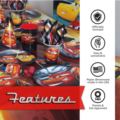 Unique Disney Cars paper cups reduce mess during celebrations