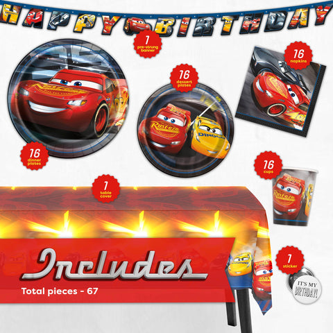 Unique Disney Cars tablecloth 54x84 protects surfaces during meals