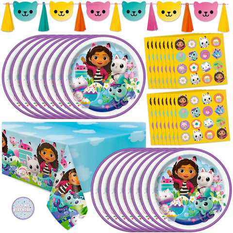 Unique Gabby Dollhouse banner for a festive birthday backdrop.