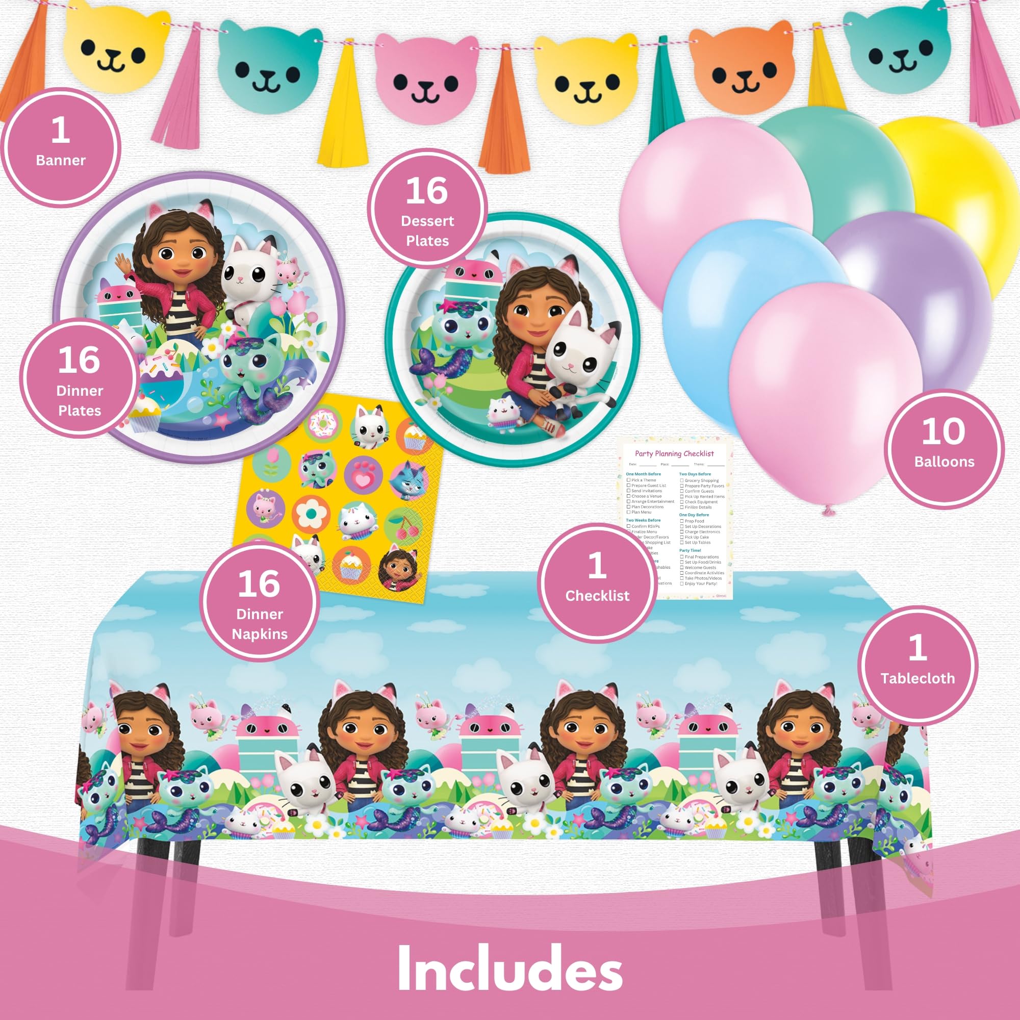 Unique Gabby Dollhouse dessert plates perfect for cake and treats
