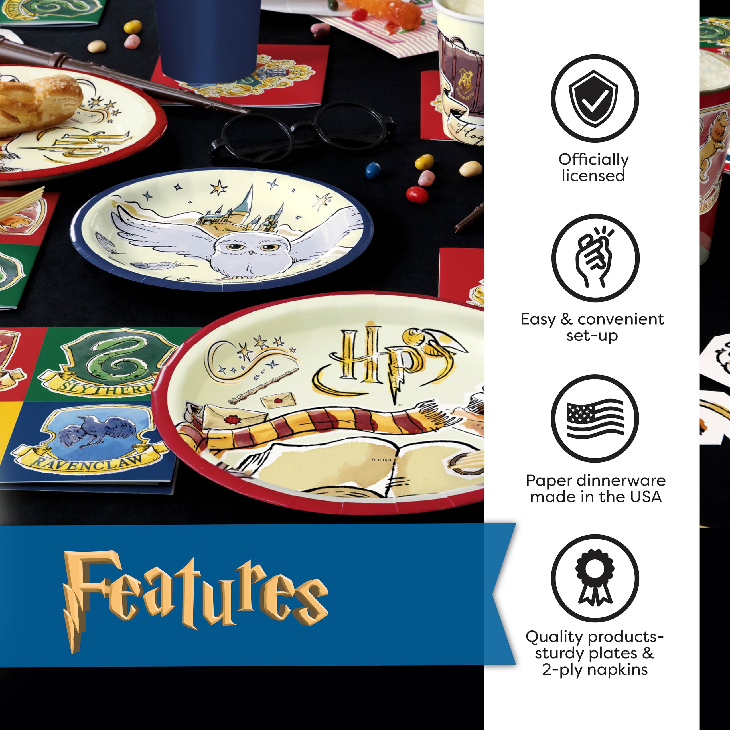 Unique Harry Potter candles set the mood for cake and celebrations.