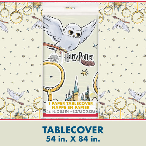 Unique Harry Potter napkins and cups add sturdy, no-fuss party comfort.