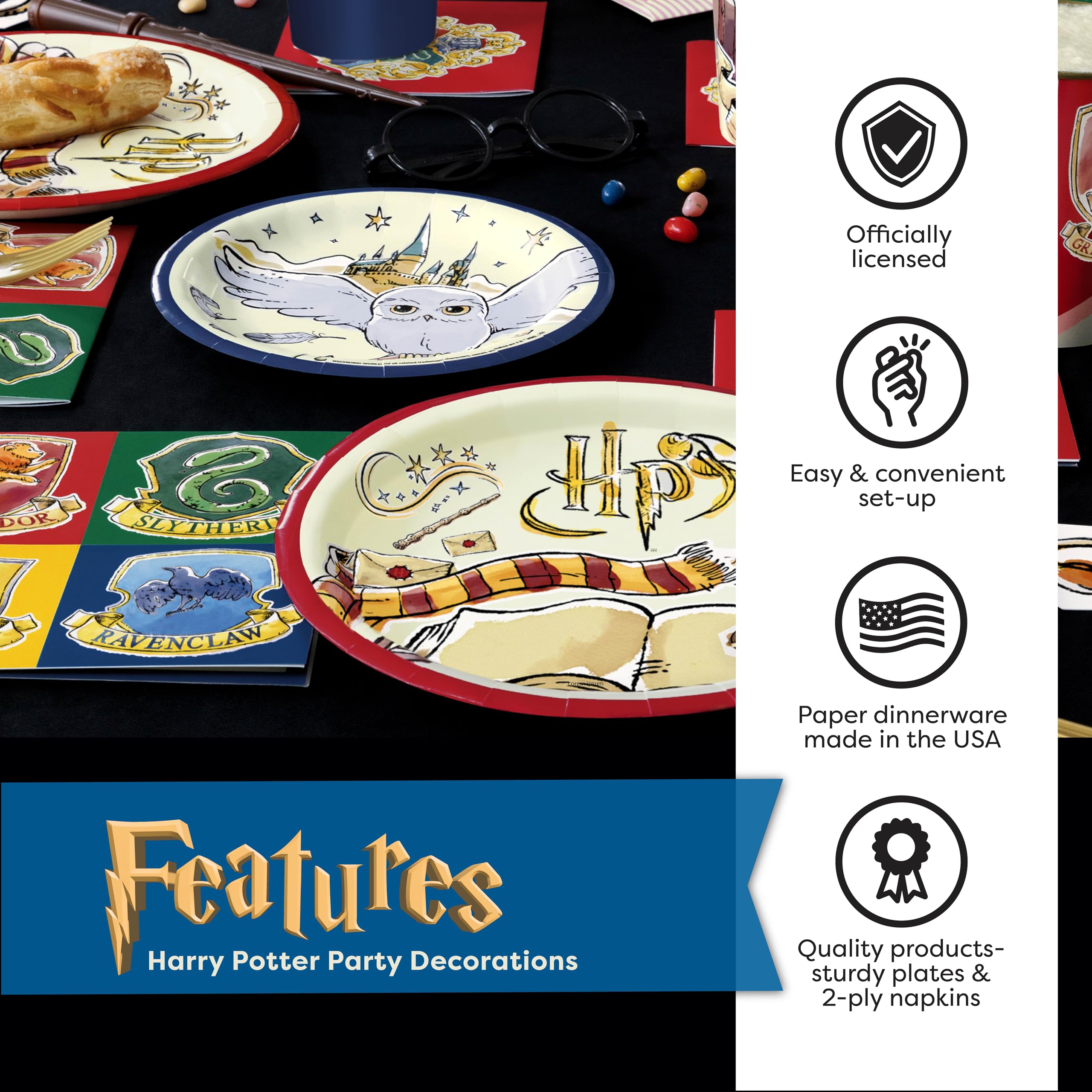 Unique Harry Potter officially licensed emblem adds authenticity to your decor.