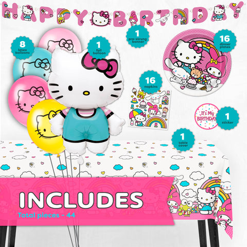 Unique Hello Kitty 12-inch balloons brighten the party space