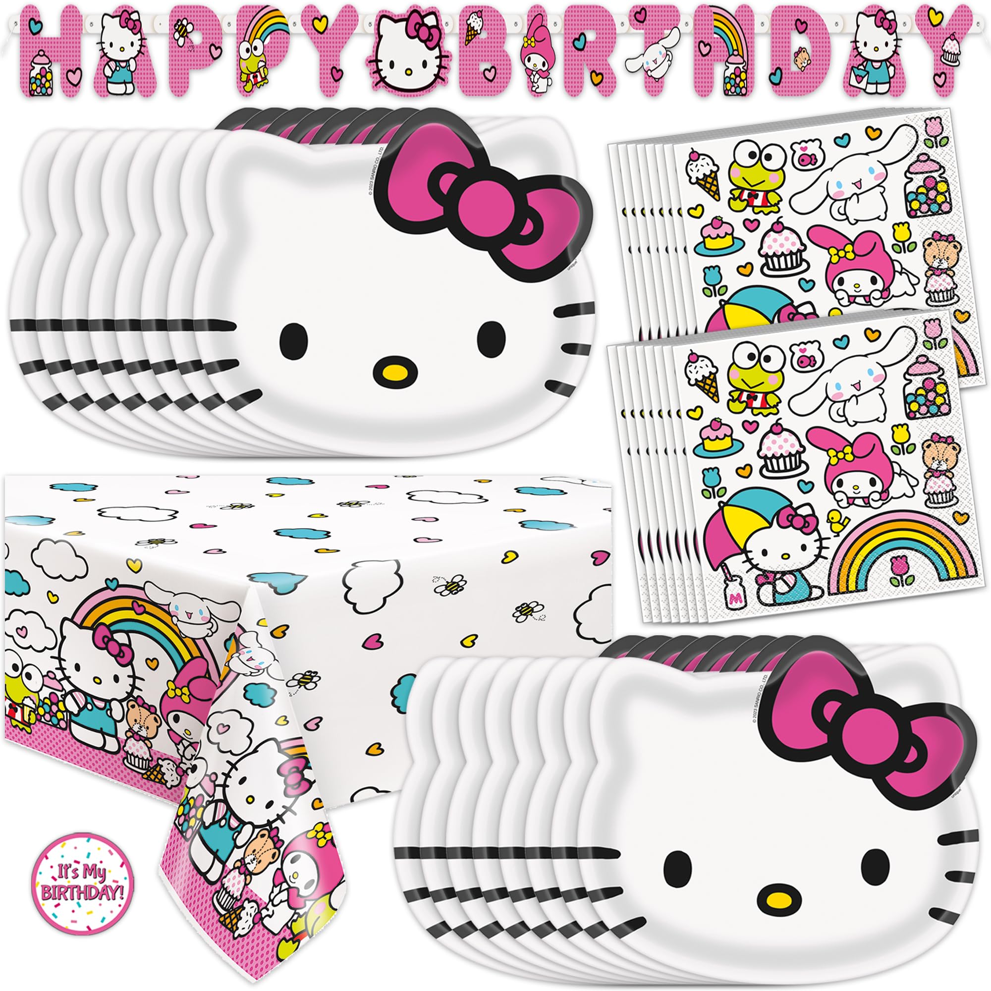 Unique Hello Kitty banner for party entrance adds licensed decor.
