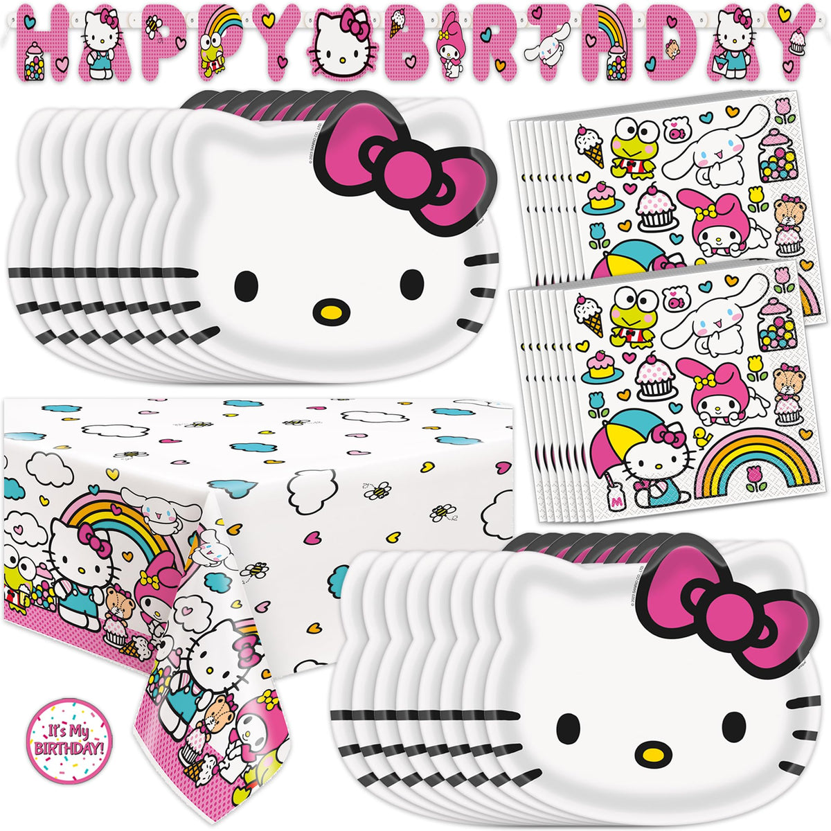 Unique Hello Kitty banner for party entrance adds licensed decor.