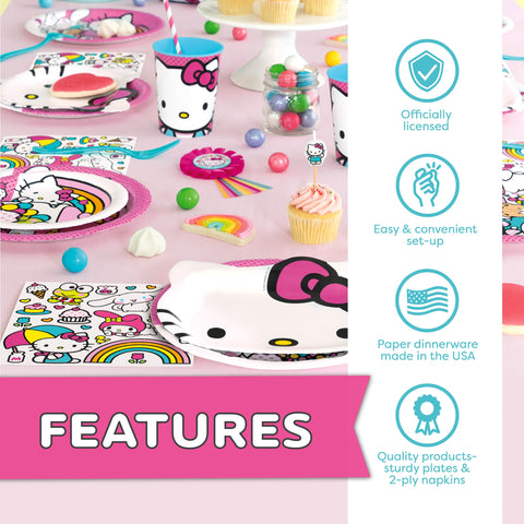 Unique Hello Kitty cups for beverages with playful party vibe