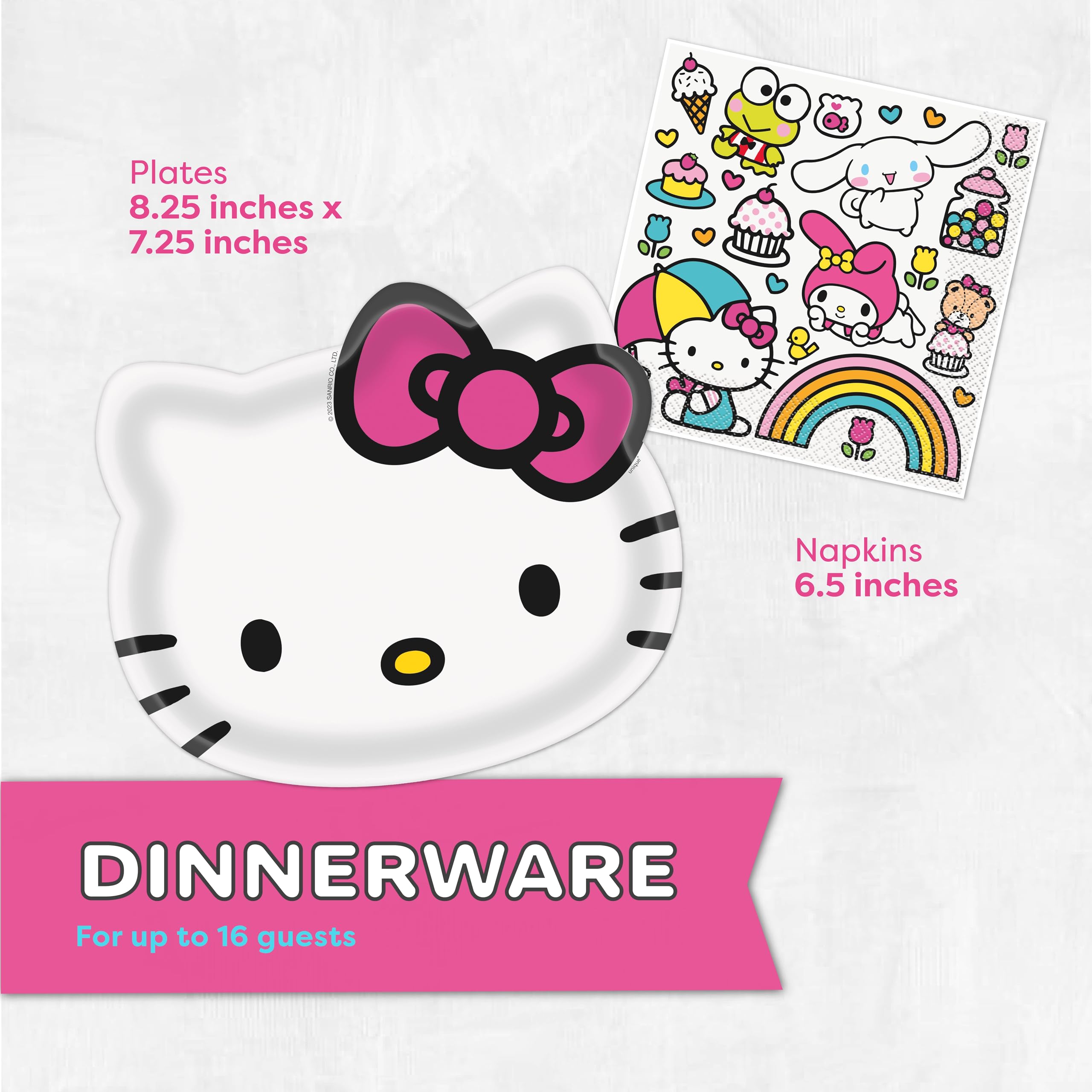 Unique Hello Kitty napkins keep hands clean during celebrations.