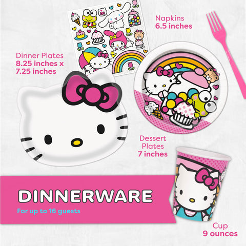 Unique Hello Kitty napkins for easy cleanup and cohesive styling
