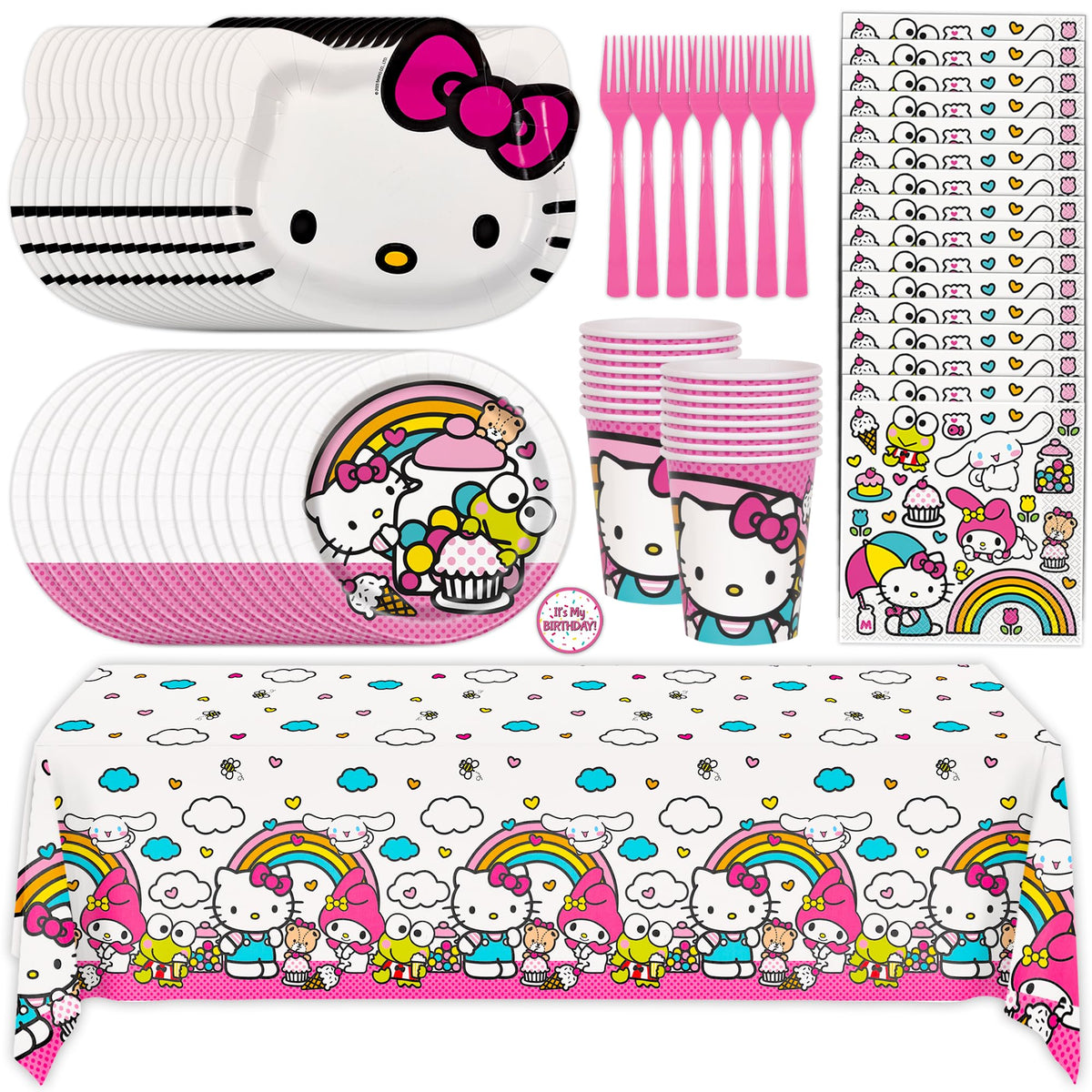 Unique Hello Kitty tablecloth 54x84 leakproof surface for celebrations