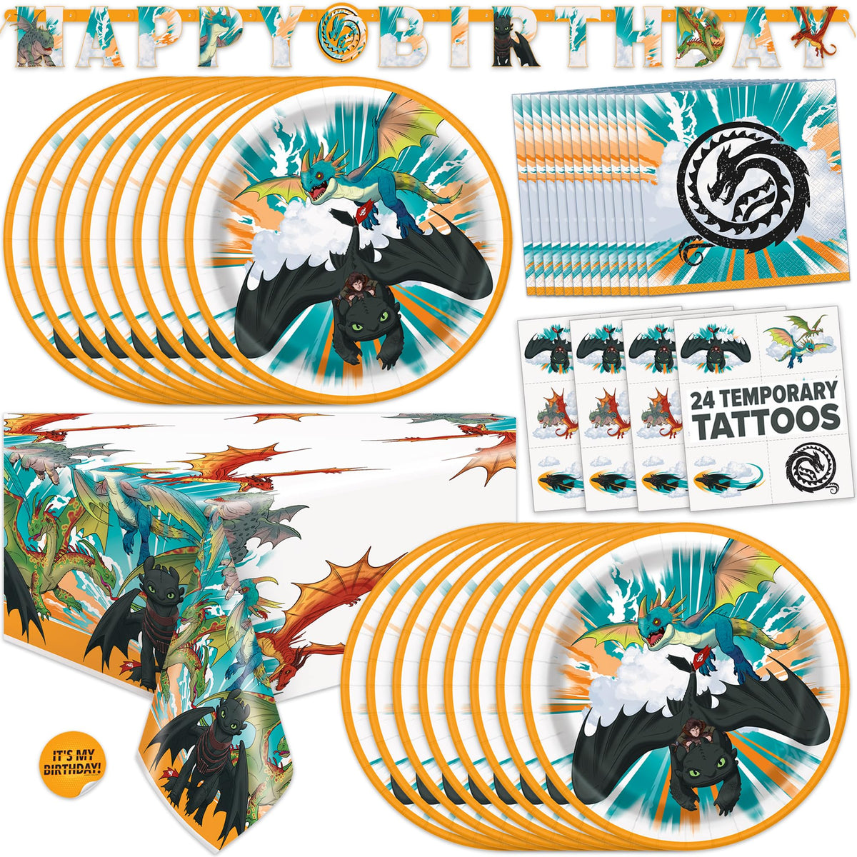 Unique How to Train Your Dragon banner enhances party theme and excitement.