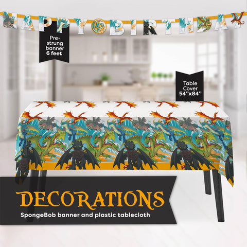 Unique How to Train Your Dragon napkins 6.5-inch help absorb spills with dragon flair.