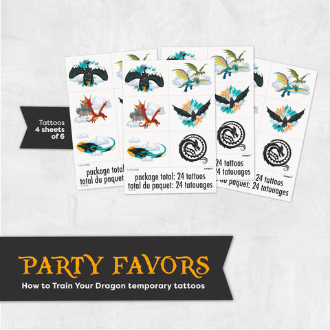 Unique How to Train Your Dragon napkins offer quick cleanup after tasty bites.
