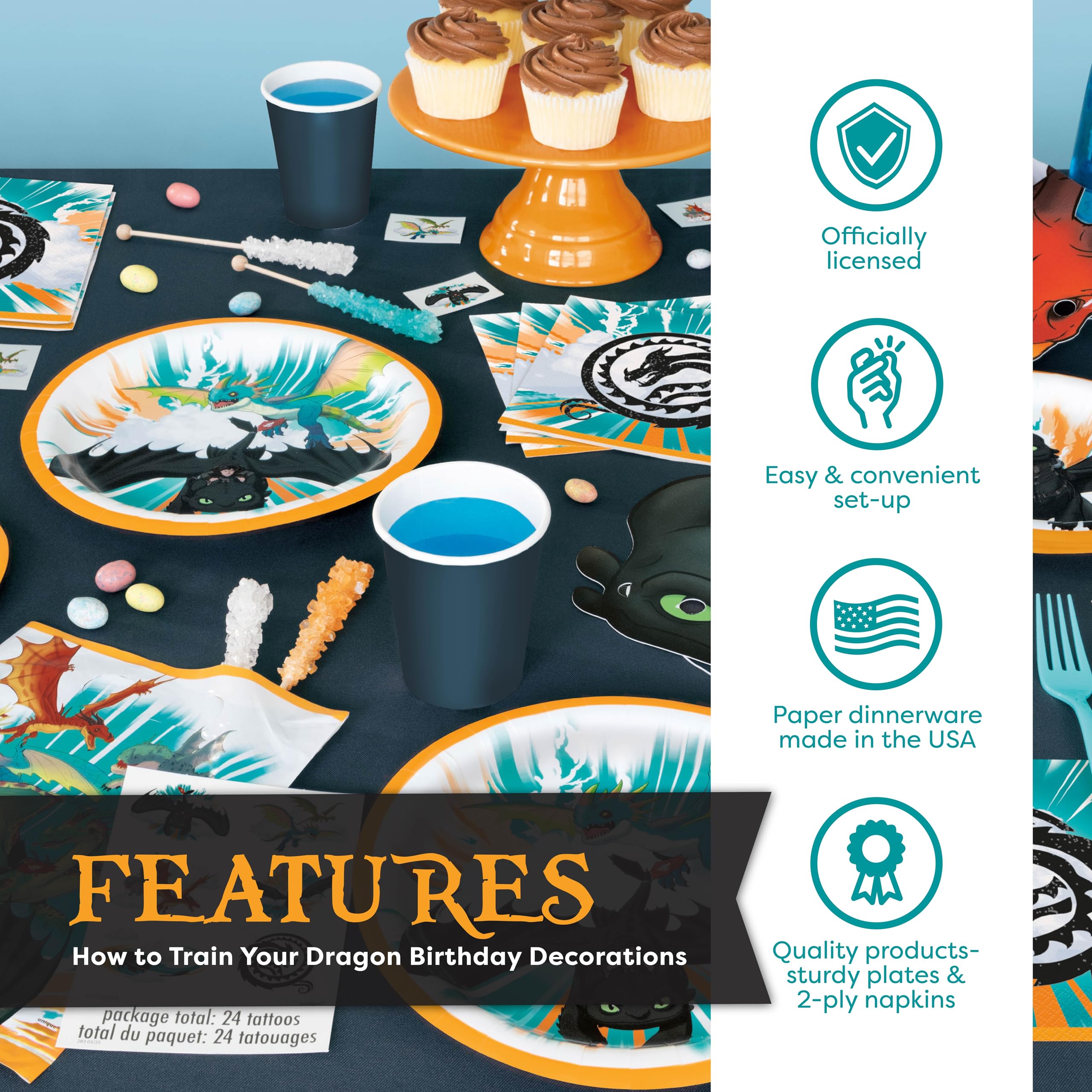 Unique How to Train Your Dragon plates 9-inch brighten the table for kid-friendly meals.
