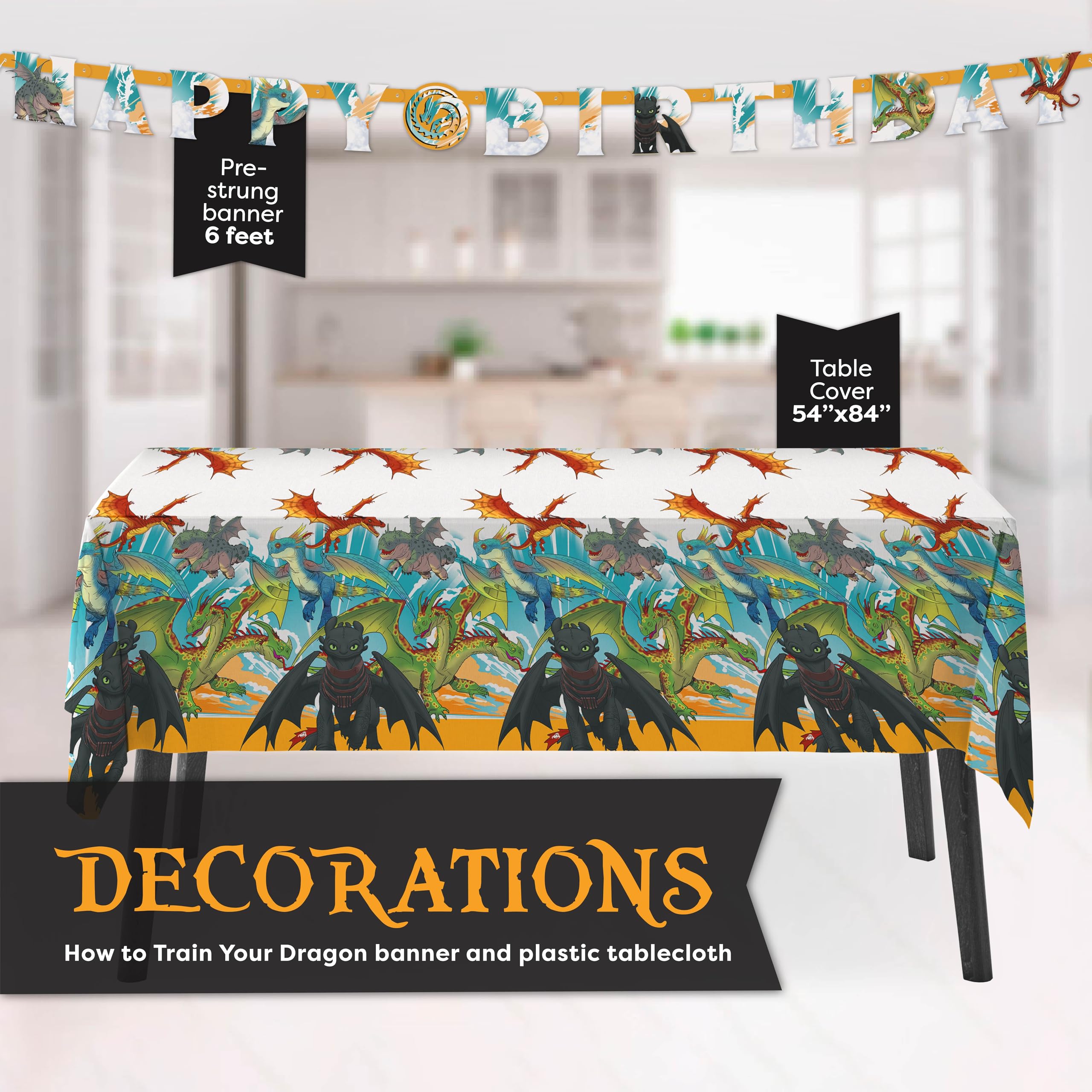 Unique How to Train Your Dragon plates 9-inch provide sturdy meal service for kids' party.