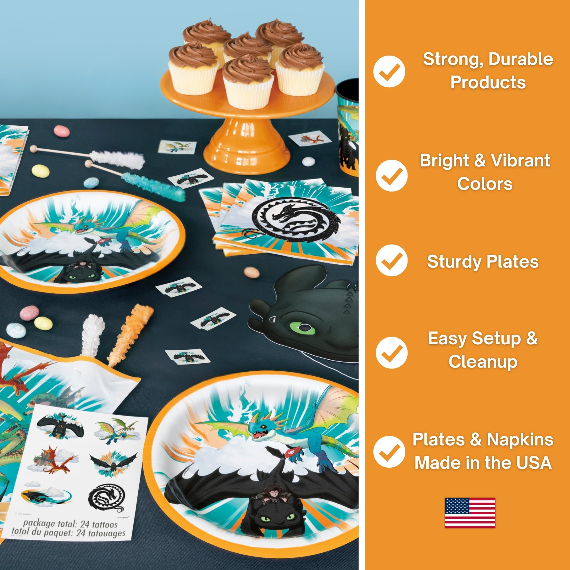 Unique HTTYD party scene image shows full decorations and setup