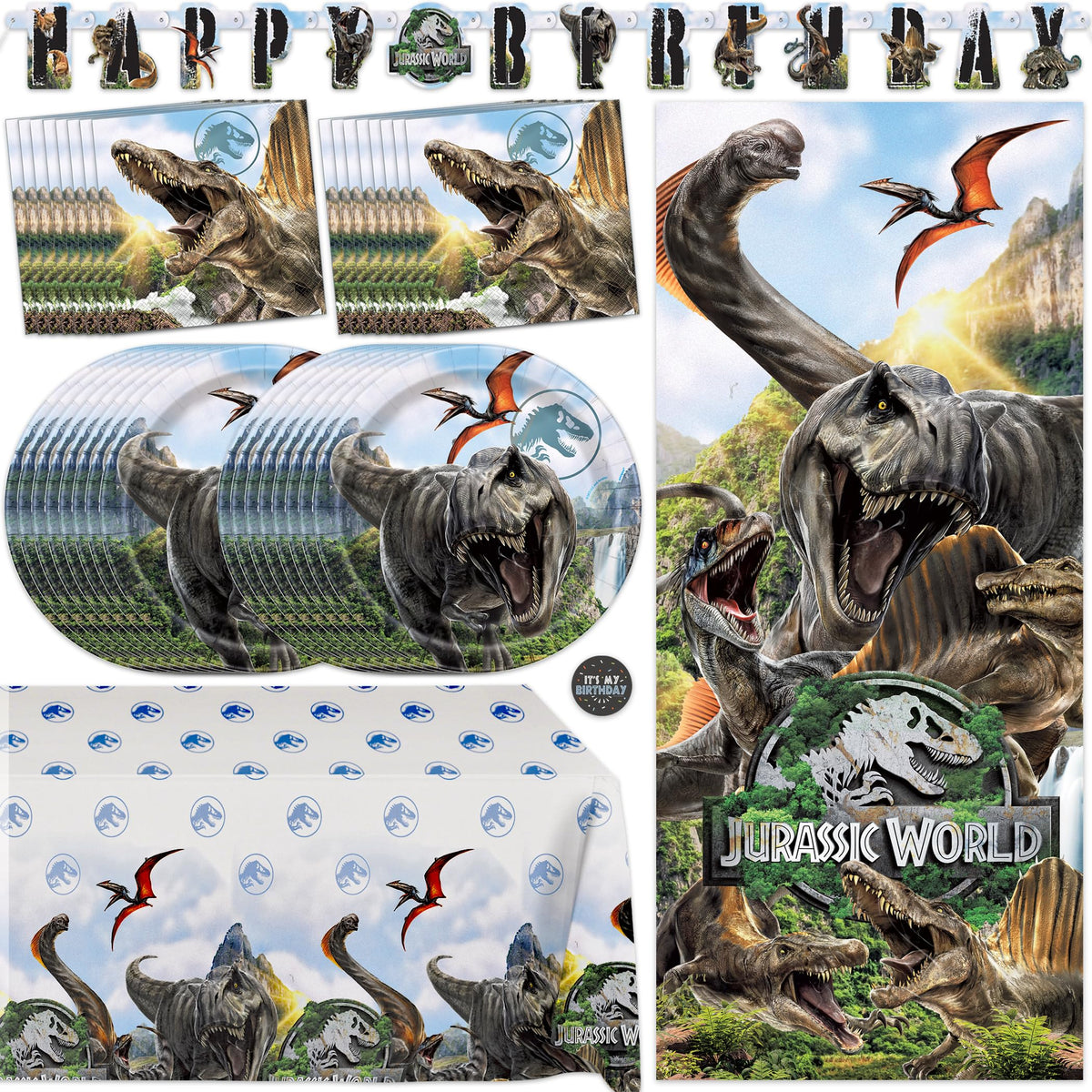 Unique Jurassic Park door poster backdrop for photos and party setup