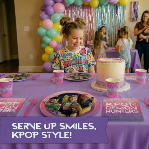 Unique KPop Demon Hunters dessert plates 7in for sweet treats.