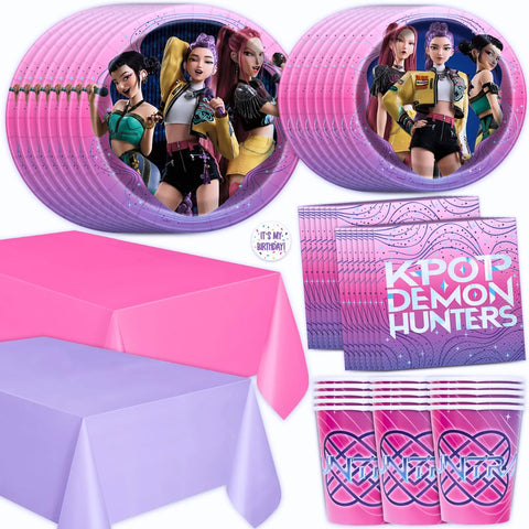 Unique KPop Demon Hunters dinner plates 9in for bold party dining.