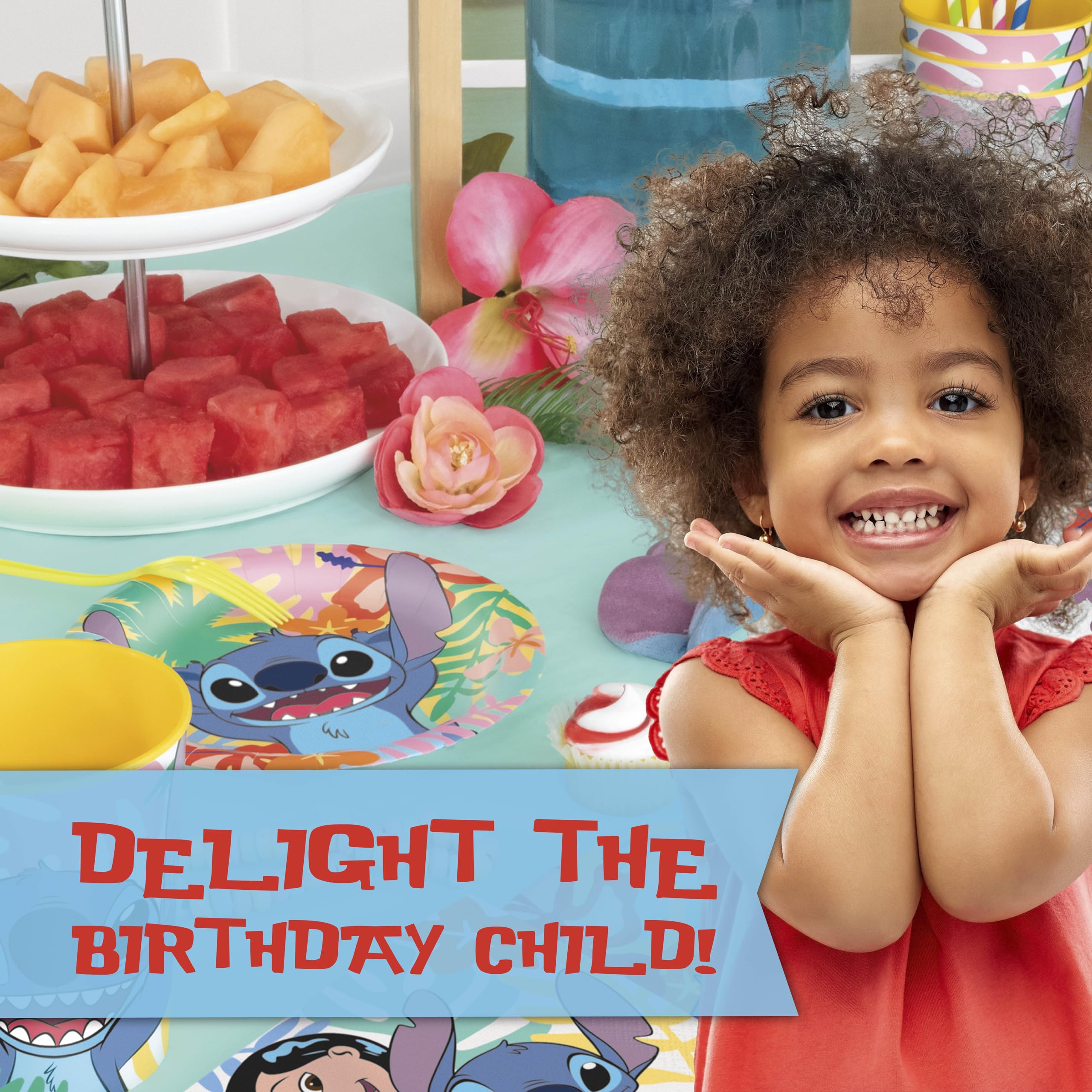 Officially licensed Lilo Stitch design reinforces an authentic party theme.