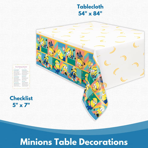 Unique Minions checklist helps you plan and track decor setup.