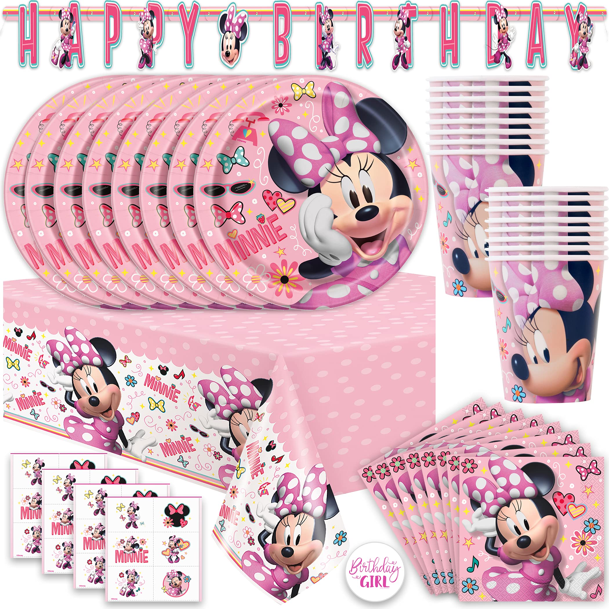 Unique Minnie Mouse banner elevates party decor and photo opportunities.