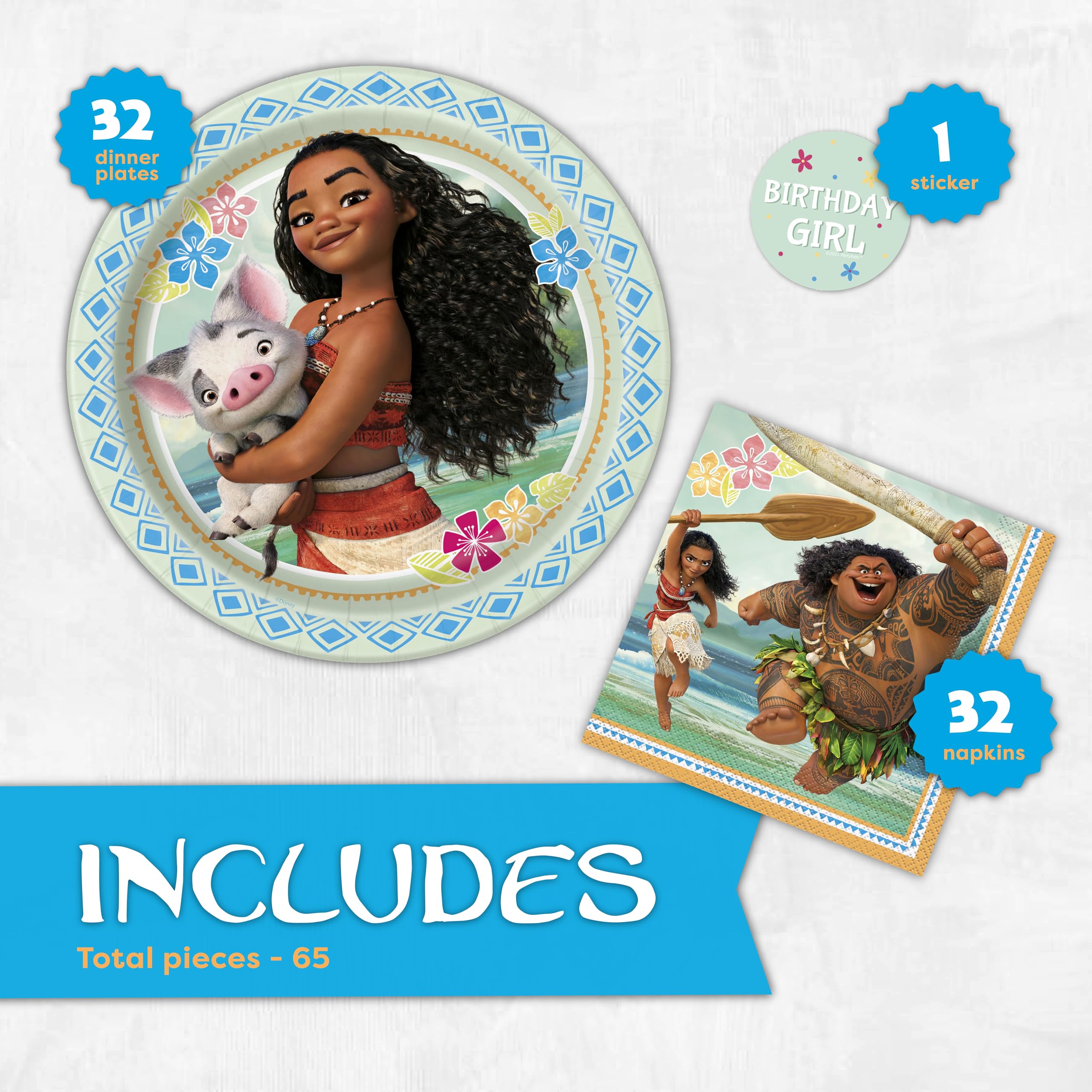 Unique Moana 6.5-inch napkins for spill control and bright table styling.