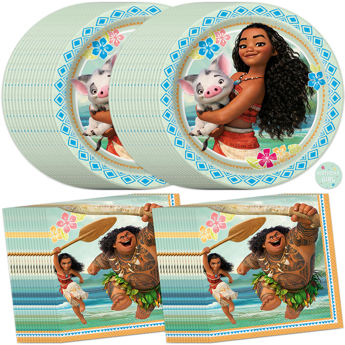 Unique Moana 9-inch plates for sturdy meal service and quick cleanup.
