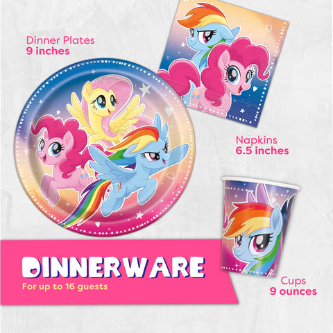 Unique My Little Pony cups keep drinks mess-free for kids.
