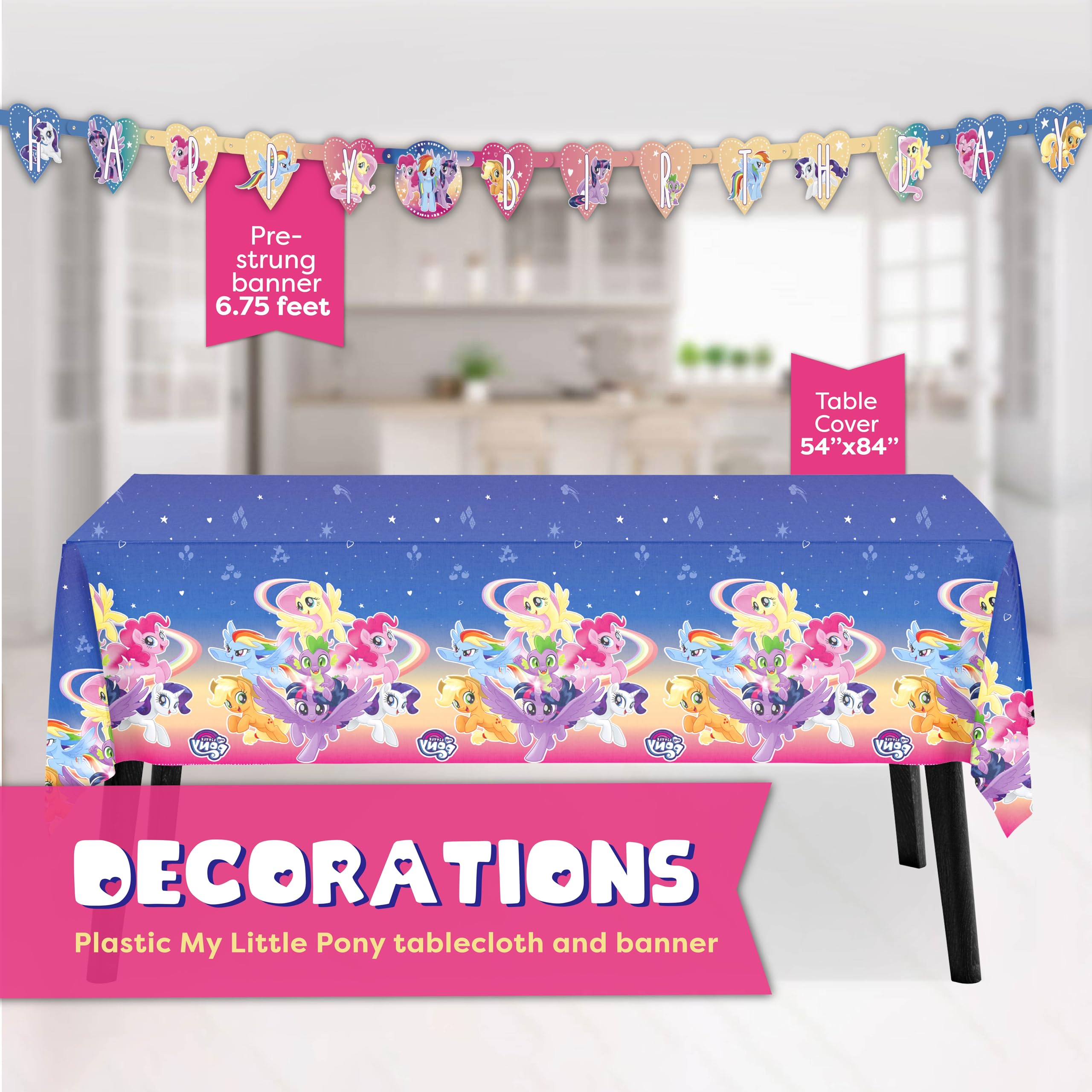Unique My Little Pony 9-inch plates and napkins for easy serving