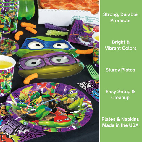 Unique Ninja Turtle tablecloth 54x84, leakproof protection for spills.