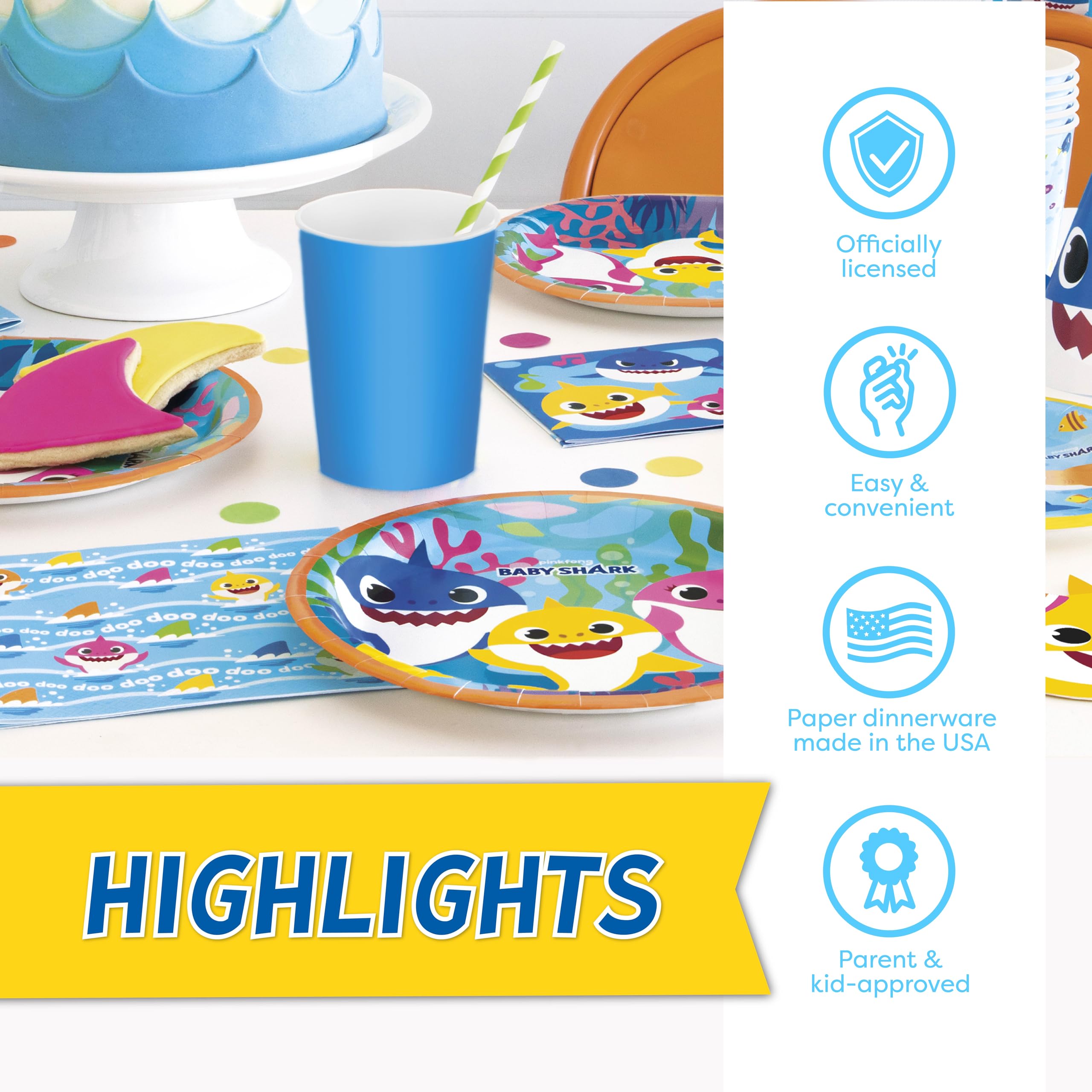 Unique Officially Licensed Baby Shark pack for authentic licensed styling.