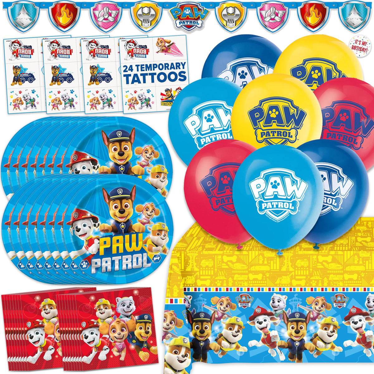 Unique Paw Patrol banner for birthday celebrations adds bold character to the party backdrop.