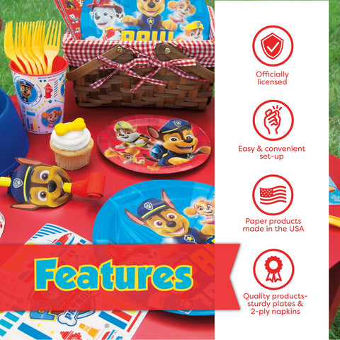 Unique Paw Patrol banner adds theme and photo-worthy backdrop