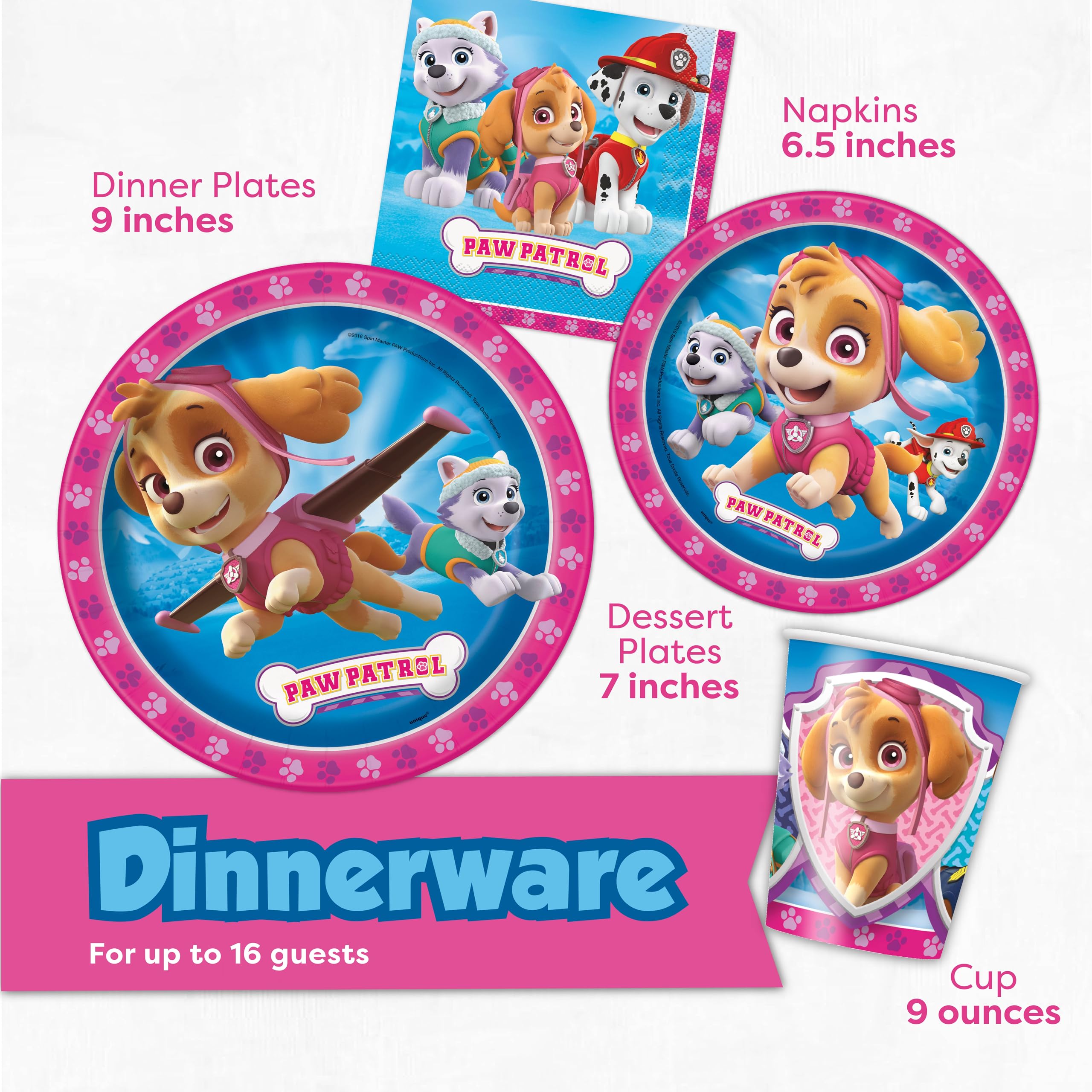 Unique Paw Patrol cups help with mess-free drinks and quick cleanup.