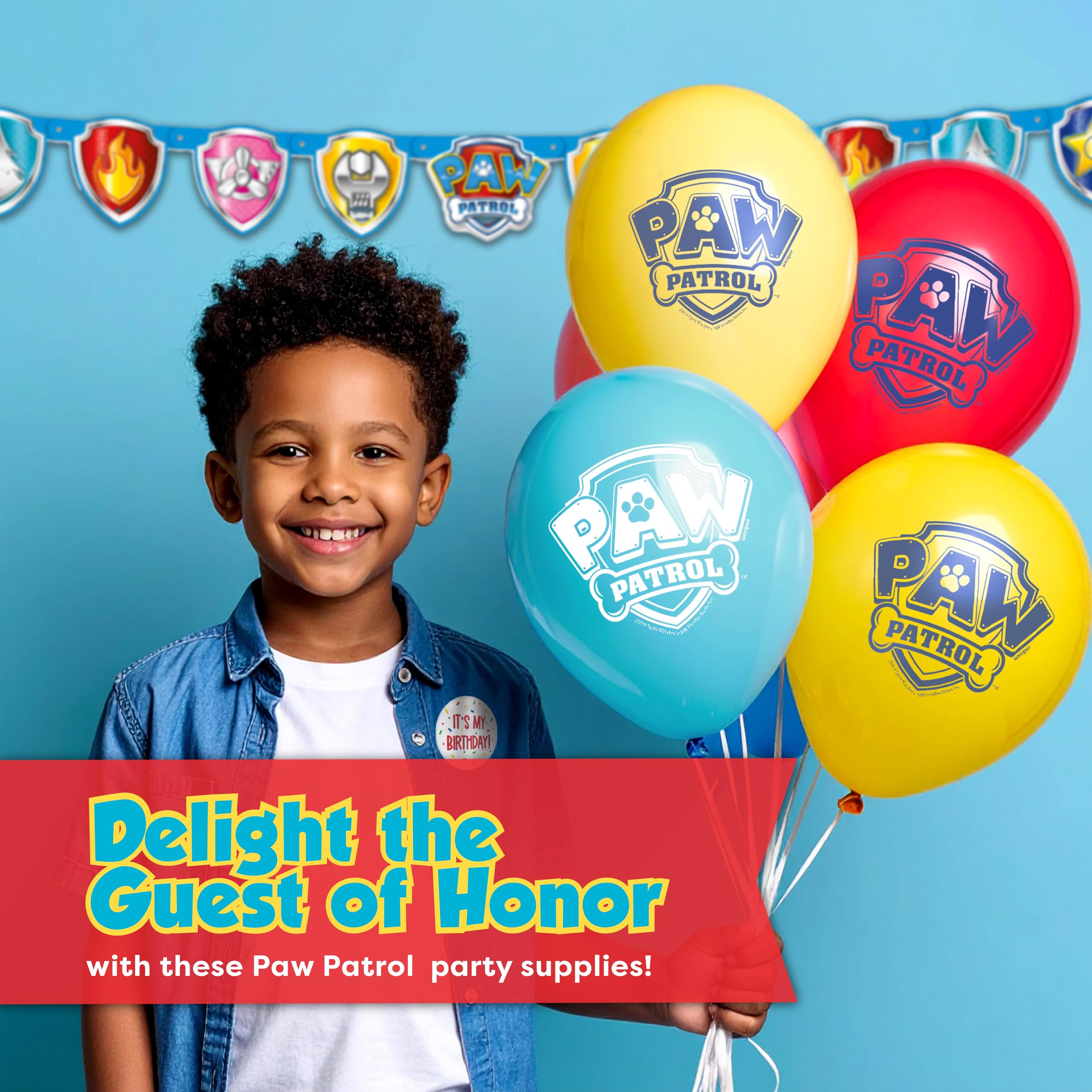 Unique Paw Patrol 'It's My Birthday' sticker for a celebratory touch