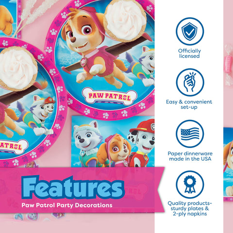 Unique Paw Patrol napkins assisting quick cleanup during celebrations.
