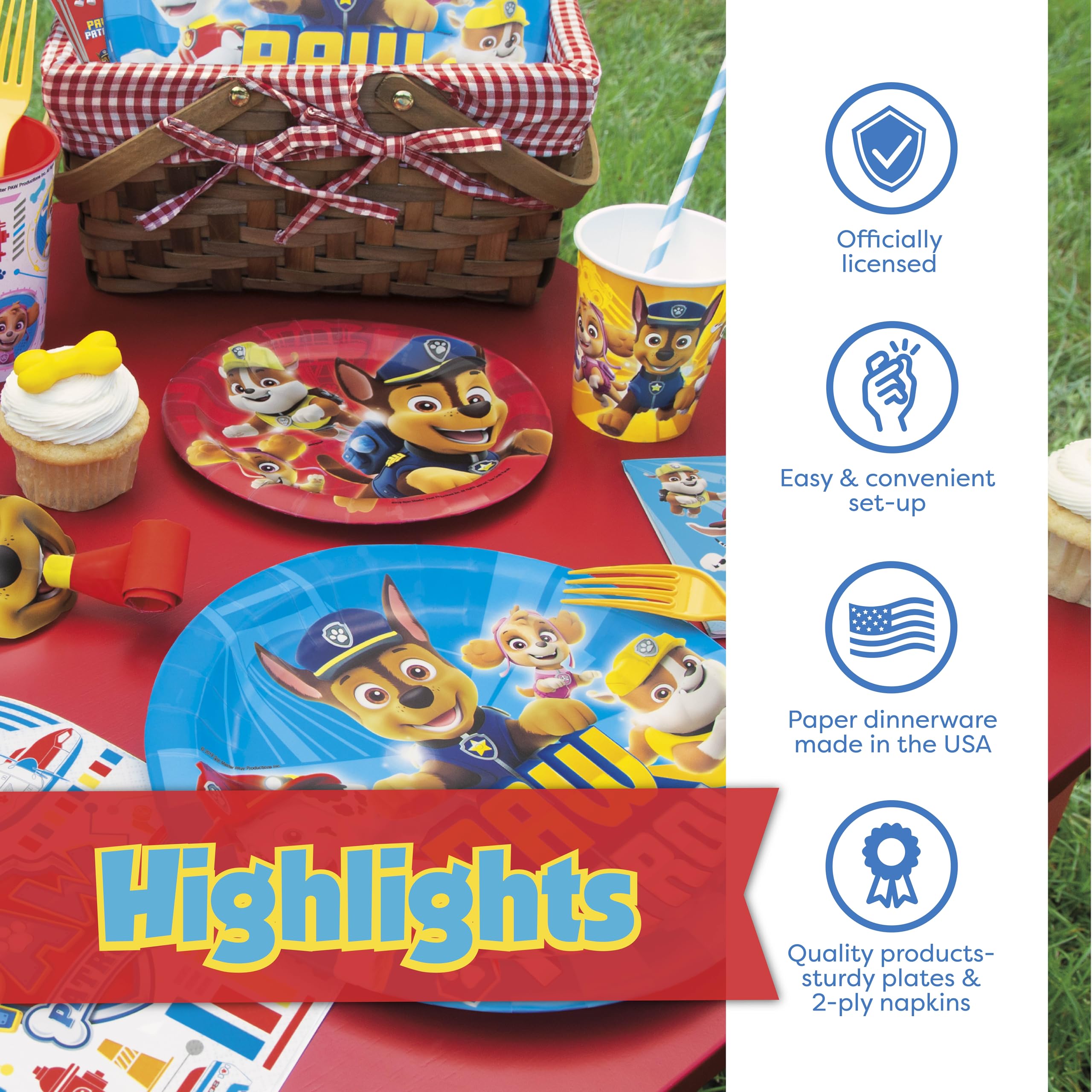Officially licensed packaging from Unique for Paw Patrol fans