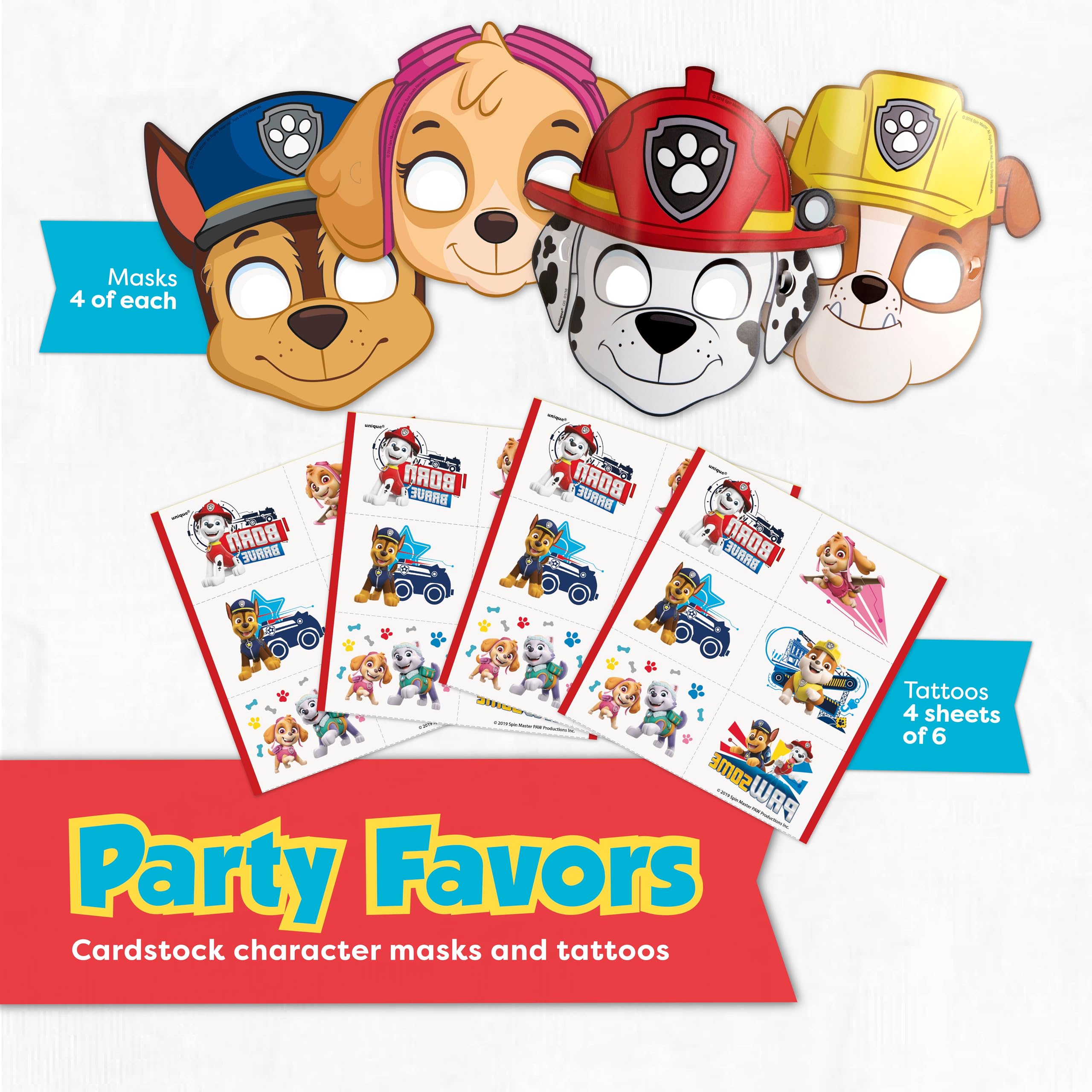 Unique Paw Patrol paper napkins help clean spills while keeping hands tidy.