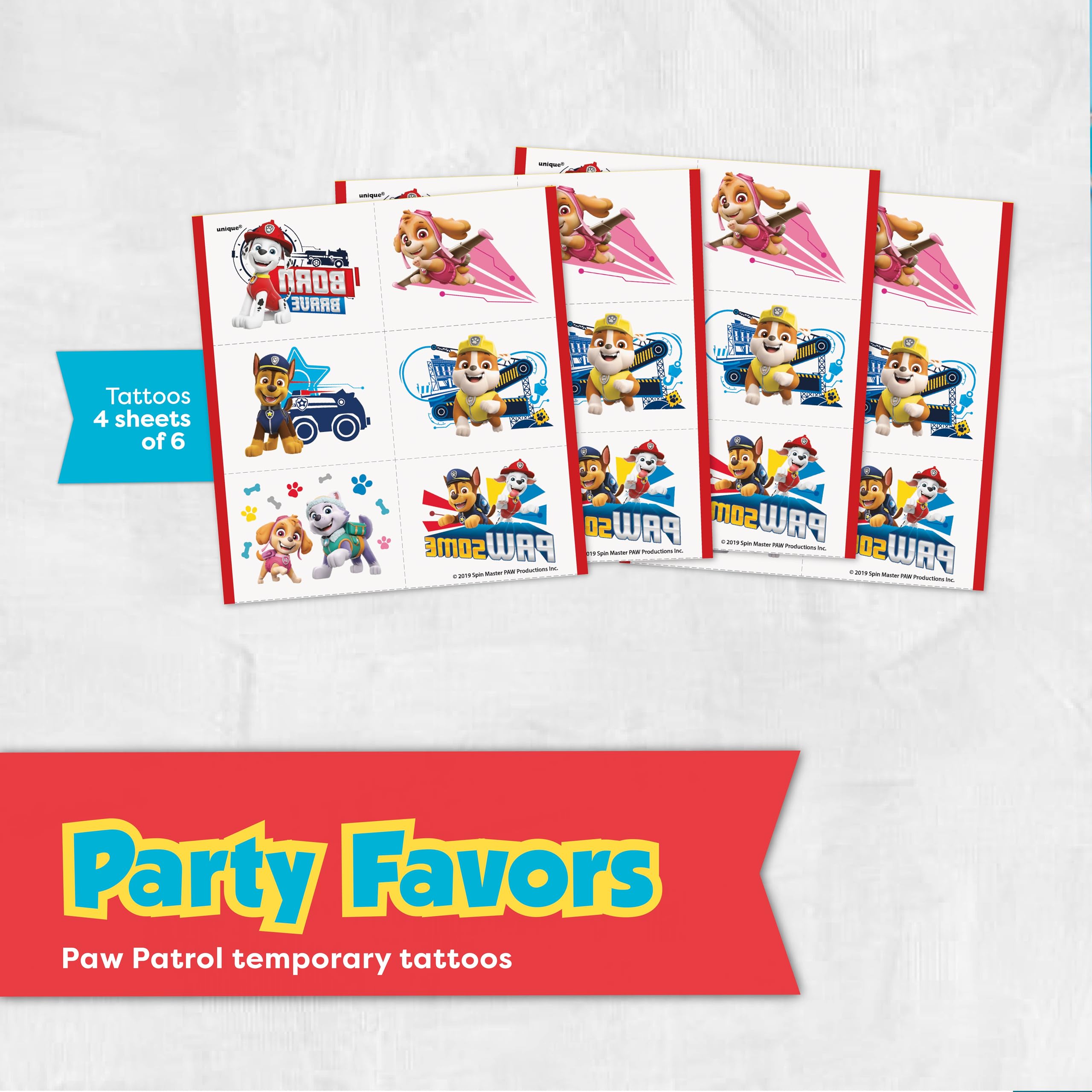Unique Paw Patrol plates 9-inch support pizza and cake with sturdy paperware.