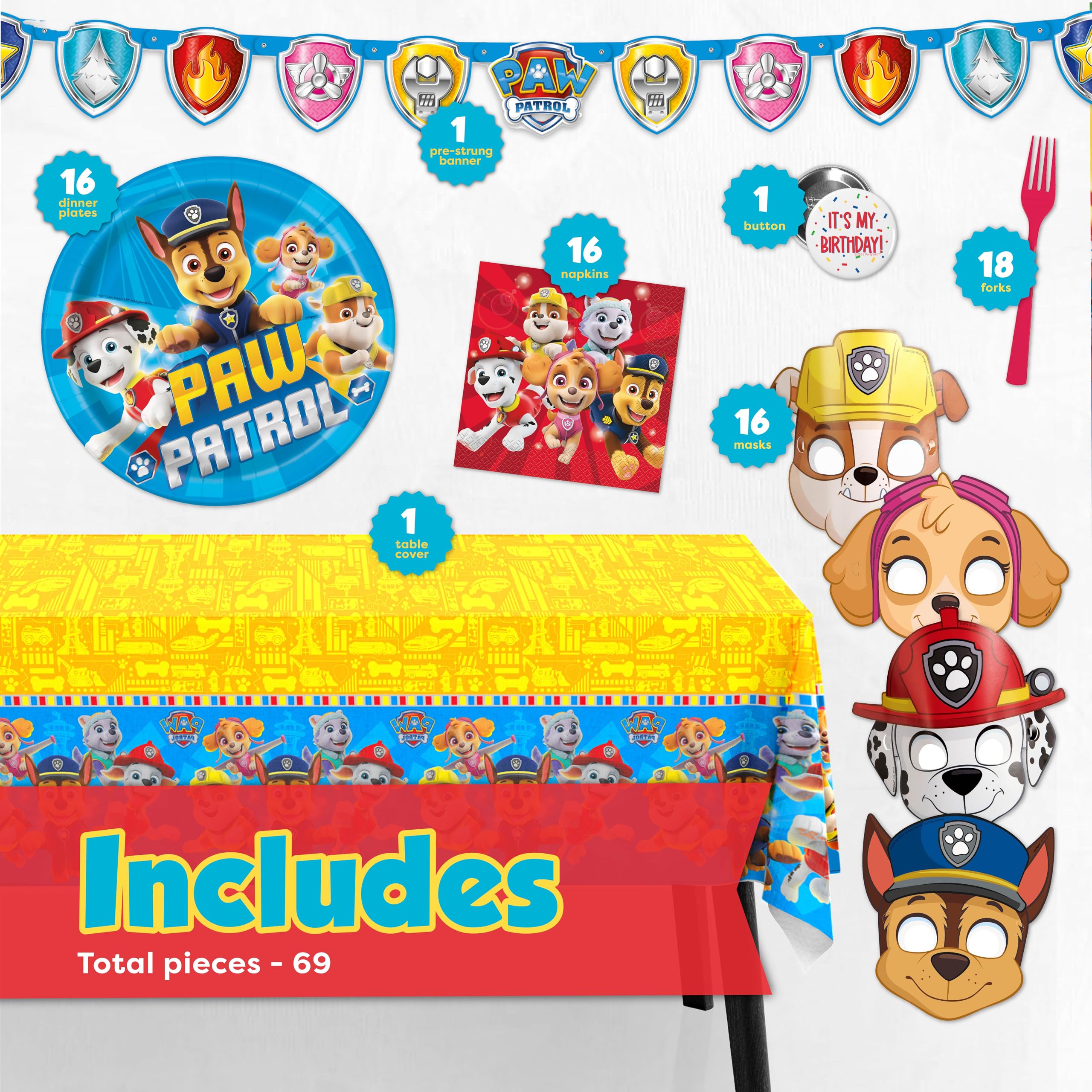 Unique Paw Patrol plates support hearty meals at party time