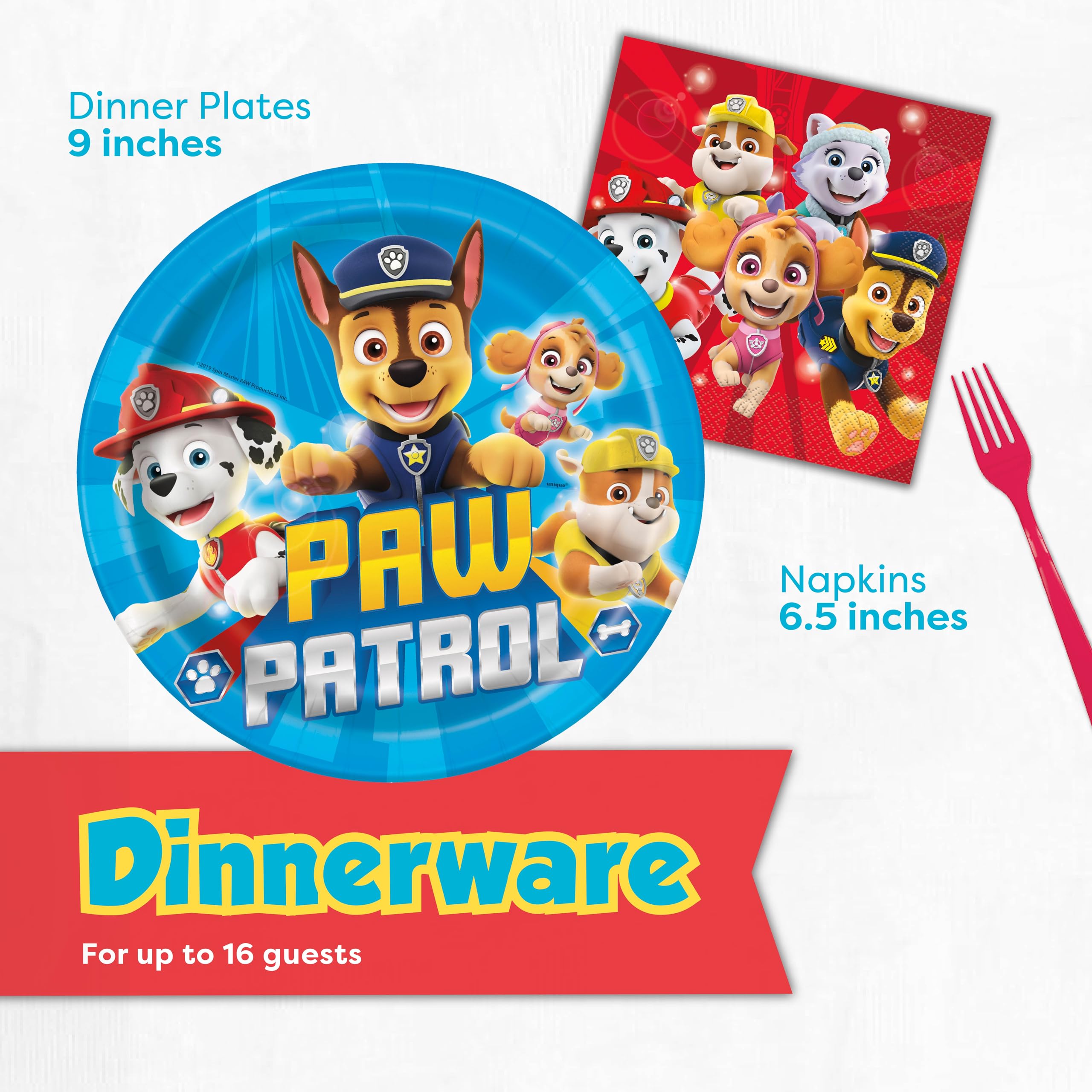 Unique Paw Patrol tablecloth protects tables while adding character
