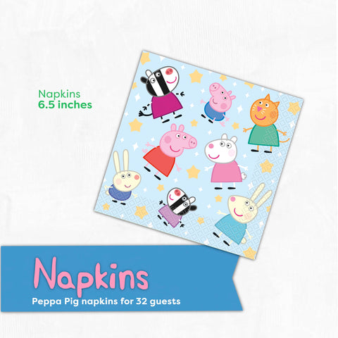 Unique Peppa Pig tableware for easy party setup and takedown.