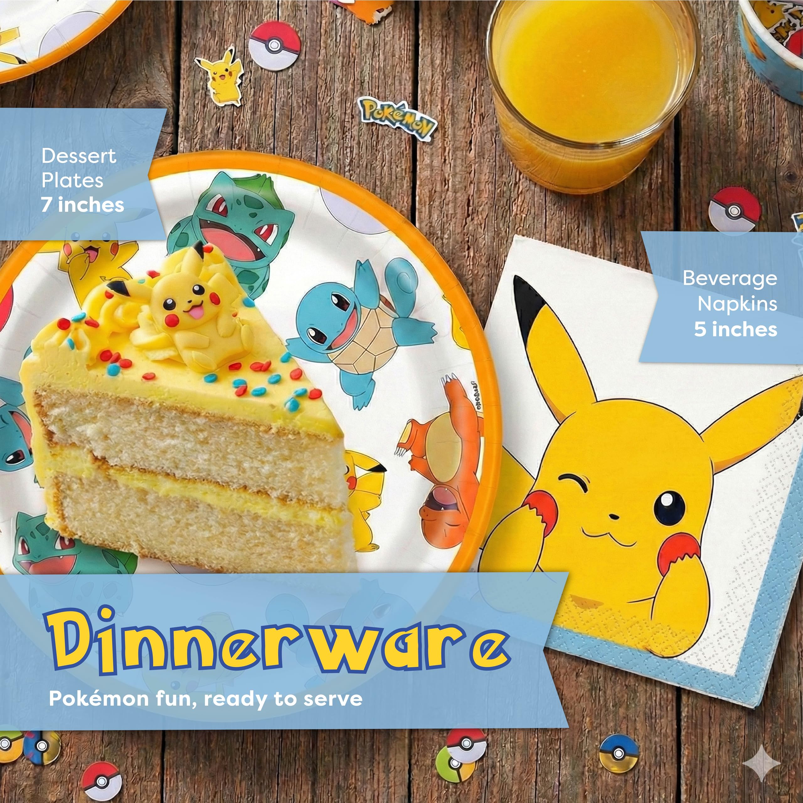 Unique Pokemon tablecloth is leakproof and roomy for family celebrations